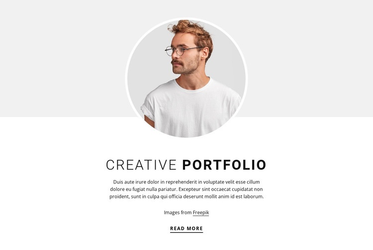 Web design Portfolio Elementor Template Alternative