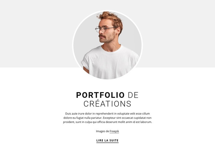 Portfolio de conception Web Page de destination