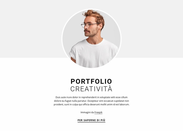 Portfolio di web design Modelli di Website Builder