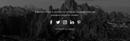 Icone Sociali Con Sfondo Scuro Dashboard Utente