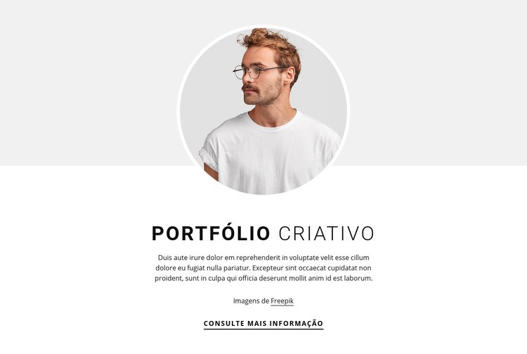 Portfólio de web design Maquete do site