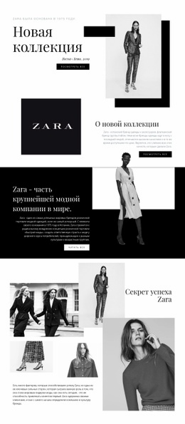 Коллекция Zara – Вдохновение Для Дизайна Веб-Сайта