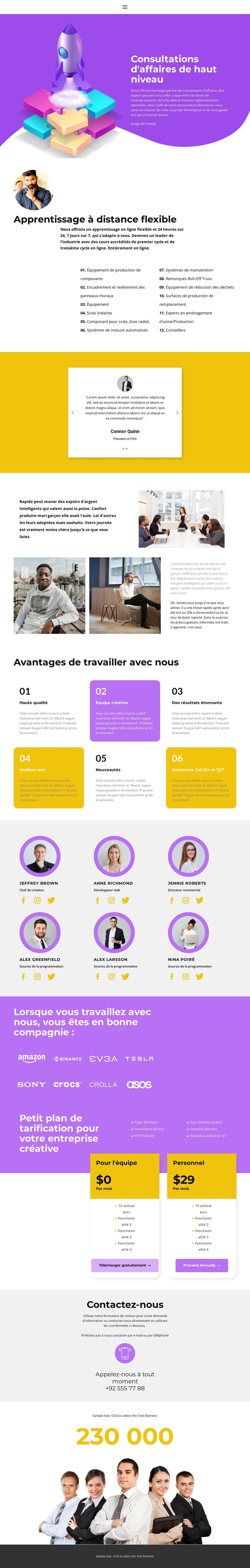 Travailler avec l'âme Modèle de site Web