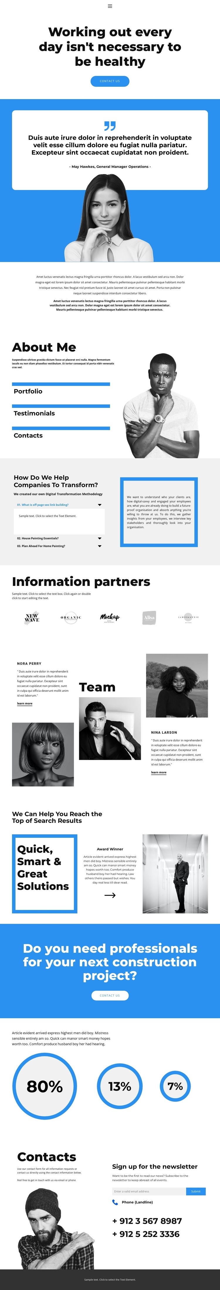 Work to the max Homepage Design