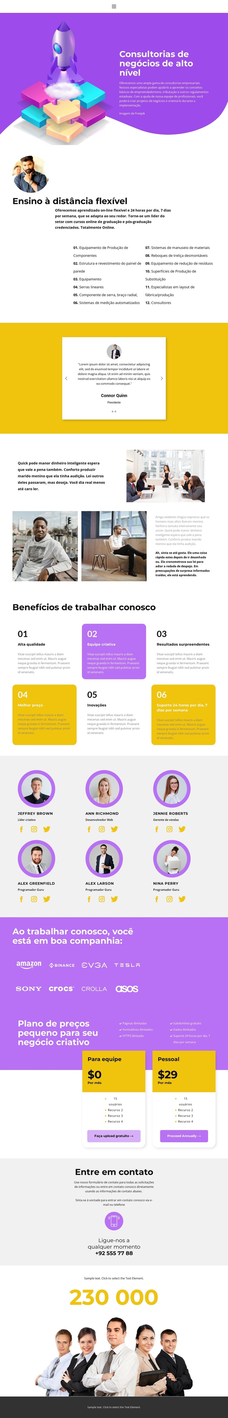 Trabalhe com alma Modelo de site