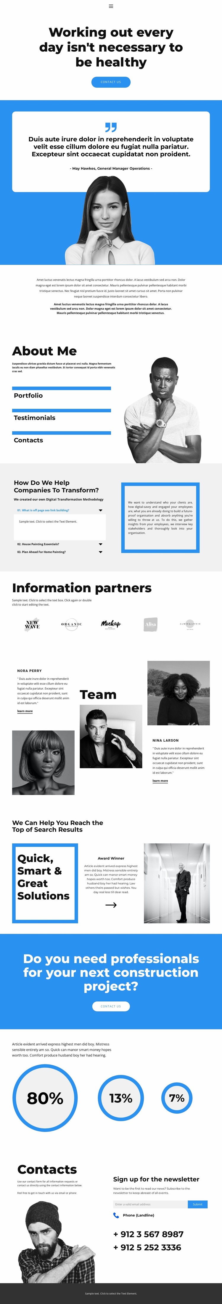 Work to the max Website Builder Templates