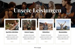 Verfügbar Für Campinggäste - Moderne Webvorlage