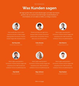 Zwei Reihen Testimonilas – Funktionales WordPress-Theme