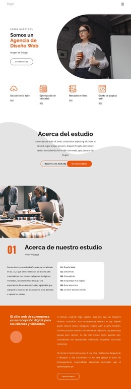 Página De Destino Premium Para Empresa De Diseño De Sitios Web