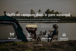 Meilleur Camping Dans Le Parc National - Page De Destination Gratuite, Modèle HTML5