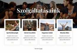 A Kemping Vendégei Rendelkezésére Áll - Gyönyörű Színgyűjtő Sablon