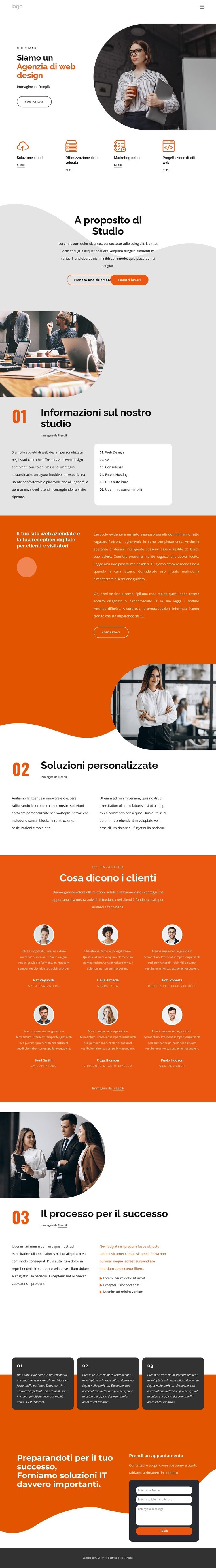 Studio di progettazione di siti web Modelli di Website Builder