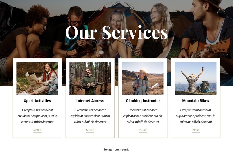 Available to campsite guests Joomla Template