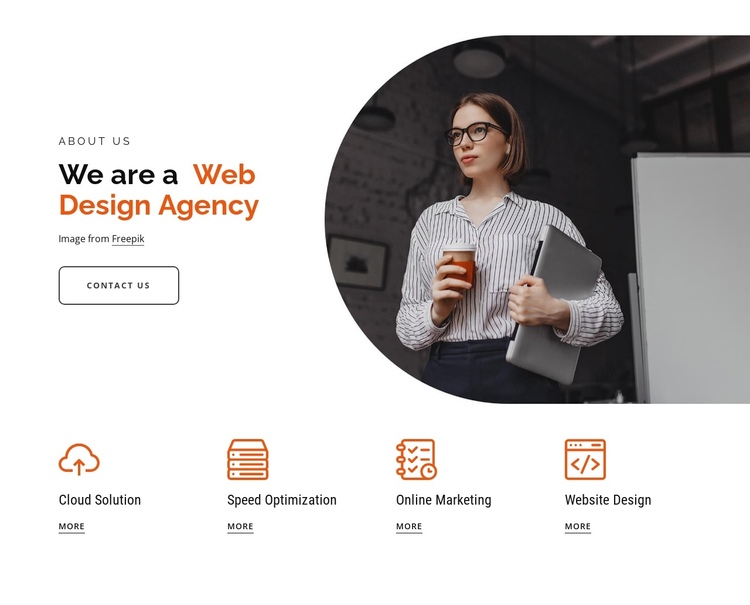 Web development agency One Page Template