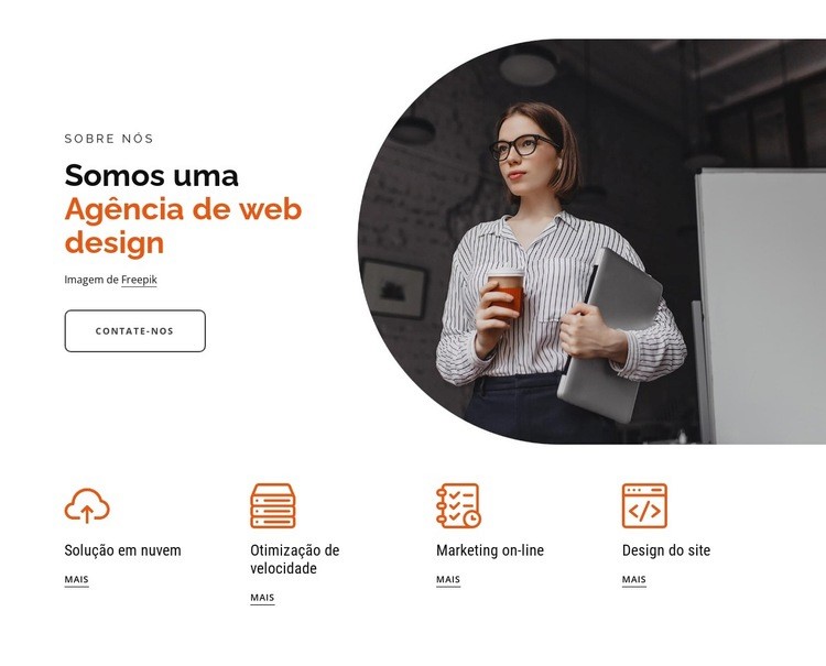 agência de desenvolvimento web Modelos de construtor de sites