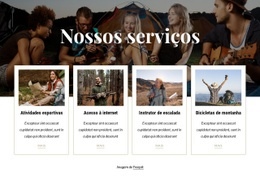 Um Design De Site Exclusivo Para Disponível Para Os Hóspedes Do Acampamento