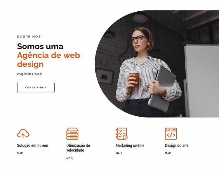 agência de desenvolvimento web Design do site