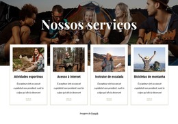 Disponível Para Os Hóspedes Do Acampamento - Modelo Web Moderno