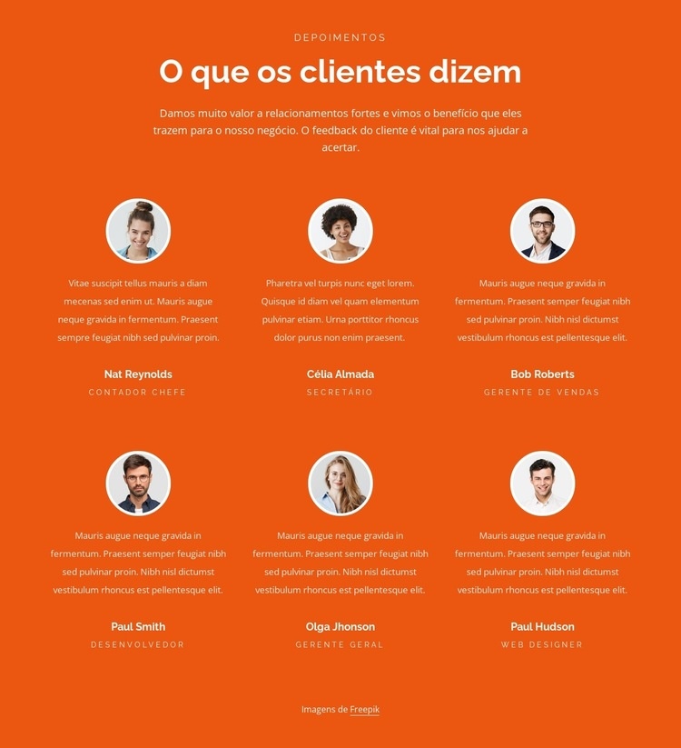 Duas linhas testemunhos Modelo HTML5