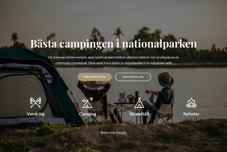 Bästa campingen i nationalparken Hemsidedesign