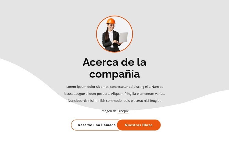 Bloque con dos botones Plantilla