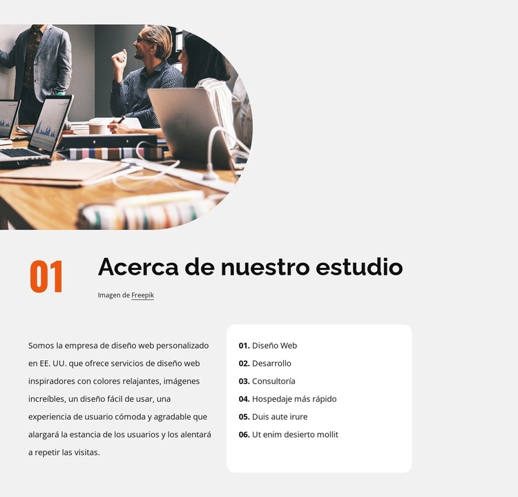 Sobre el estudio de diseño creativo Tema de WordPress