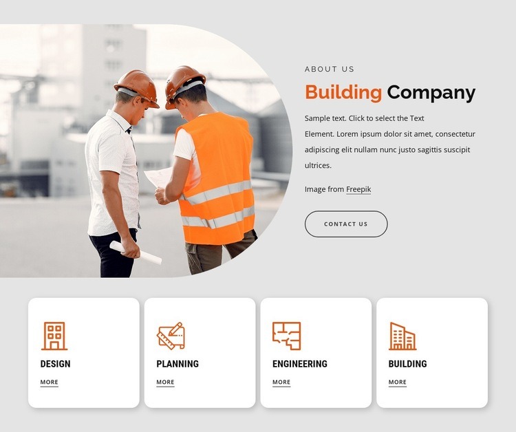 Largest construction firm Homepage Design
