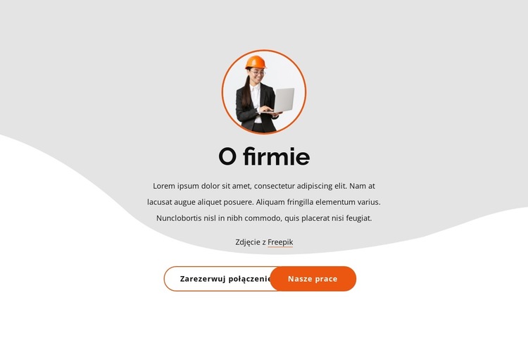 Blok z dwoma przyciskami Szablon witryny sieci Web