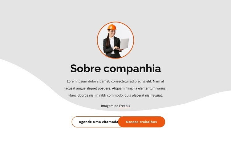 Bloco com dois botões Landing Page