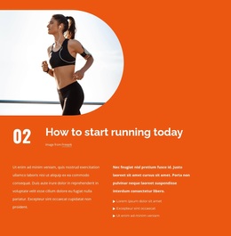 Responsive Web Template For How To Start Running Workouts
