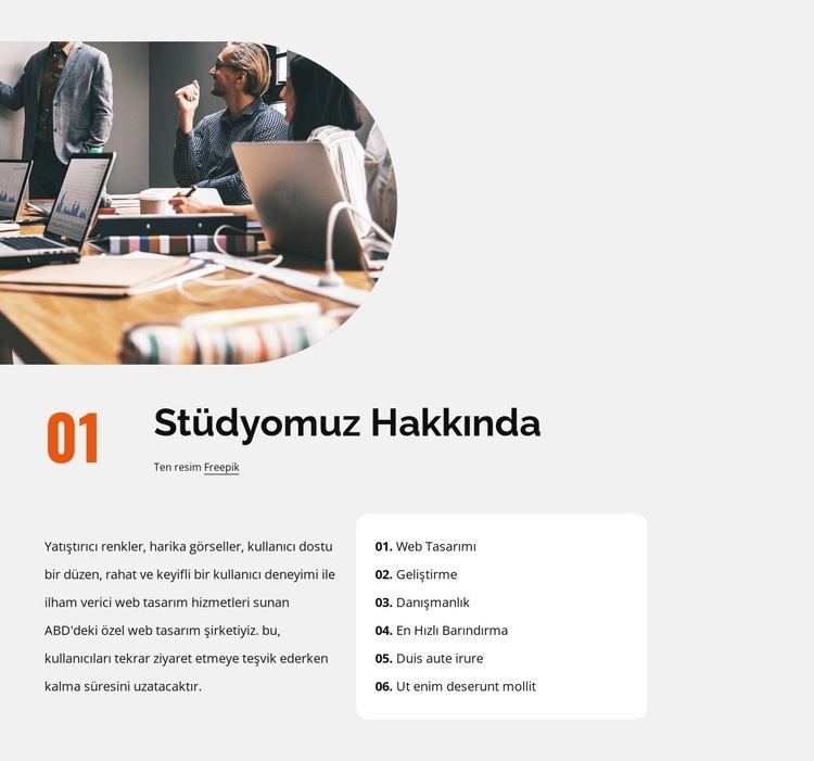 Yaratıcı tasarım stüdyosu hakkında Web sitesi tasarımı