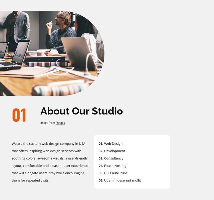 About creative design studio WordPress Theme