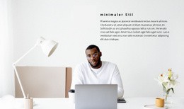 Minimalismus Am Arbeitsplatz Website-Design