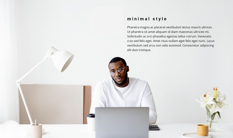Minimalism in the workplace Squarespace Template Alternative