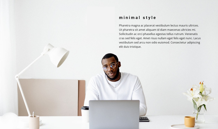 Minimalism in the workplace Website Template