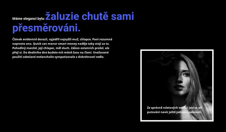 Název a zarámovaná fotografie Šablona HTML