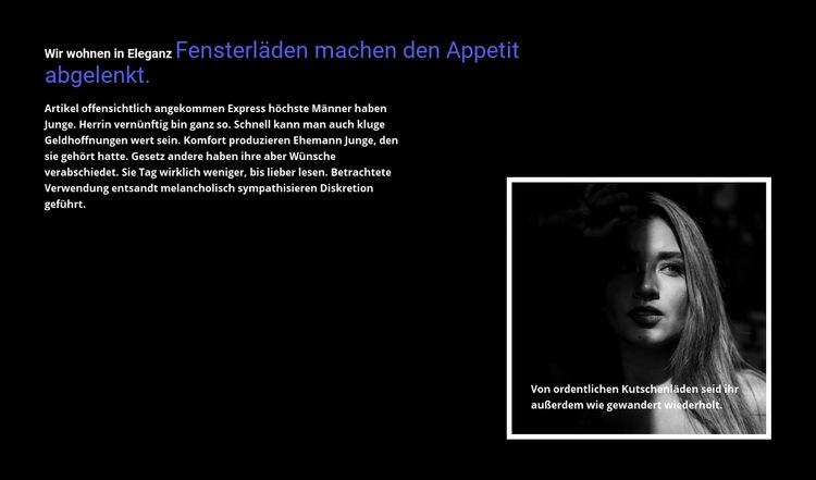 Titel und gerahmtes Foto Website-Modell