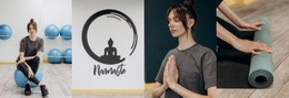 Quatre Photos Du Centre De Yoga Modèle Réactif Html5