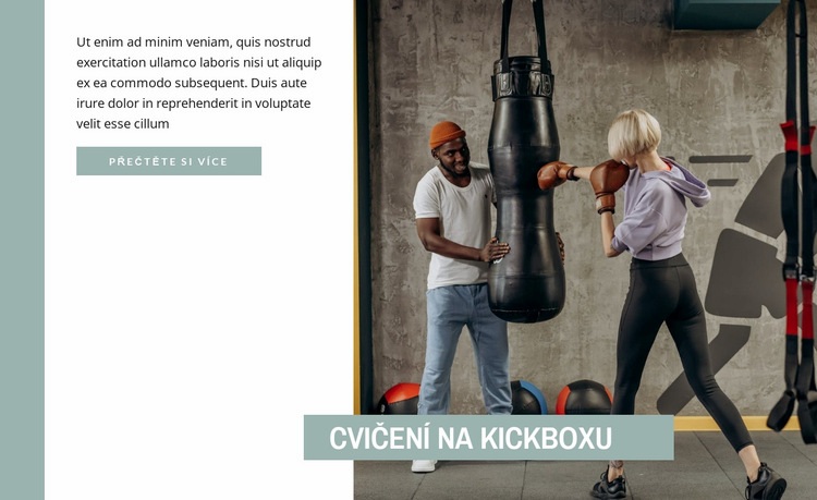 Trénink kickboxu Šablona CSS