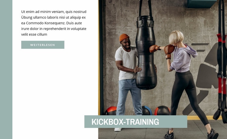 Kickbox-Training Vorlage