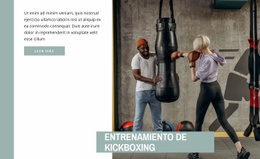 Diseño Web Gratuito Para Entrenamiento De Kickboxing