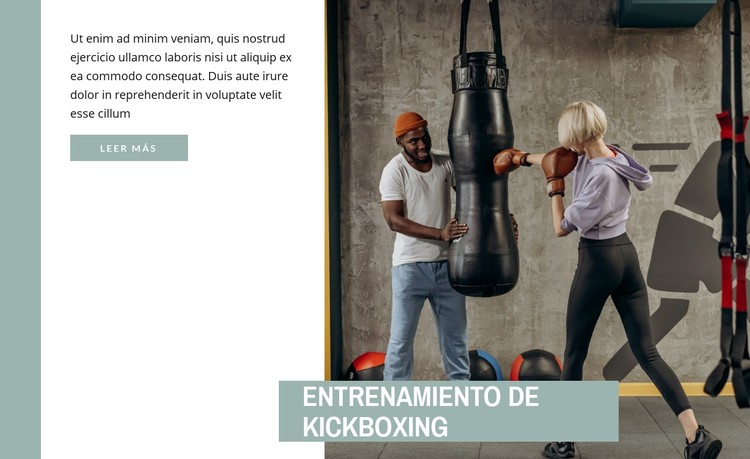 Entrenamiento de kickboxing Plantilla CSS