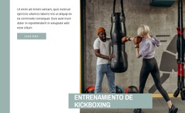 Plantilla Exclusiva De Una Página Para Entrenamiento De Kickboxing