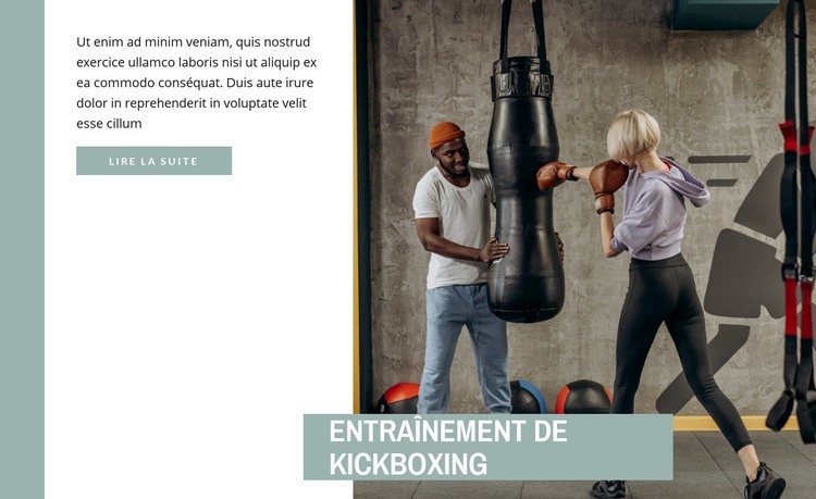 Entraînement de kickboxing Modèle HTML5