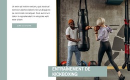 Modèle D'Une Page Exclusif Pour Entraînement De Kickboxing