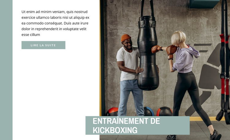 Entraînement de kickboxing Thème WordPress
