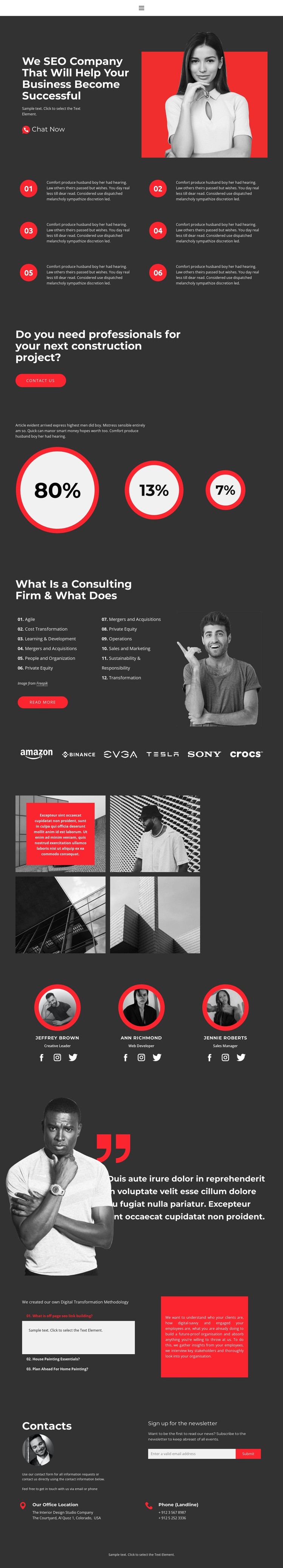 A few steps to success HTML5 Template