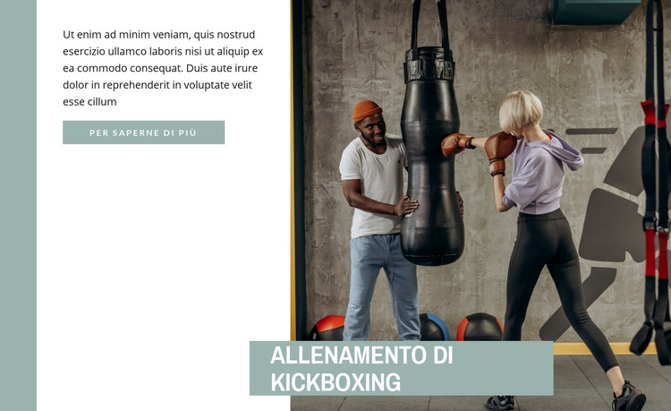 Formazione di kickboxing Modello HTML