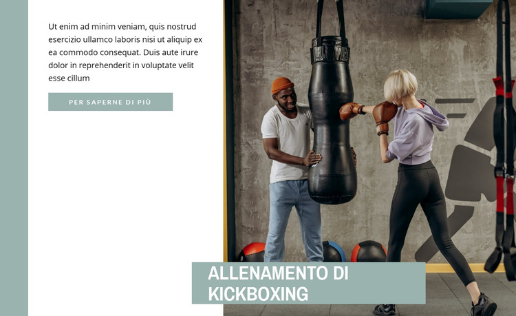 Formazione di kickboxing Modello di sito Web