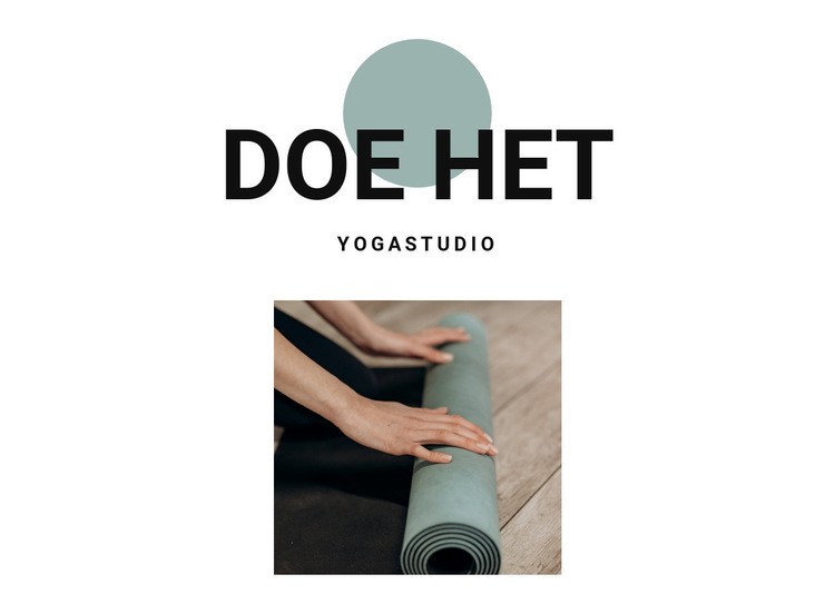 Hoe te beginnen met yoga Website mockup